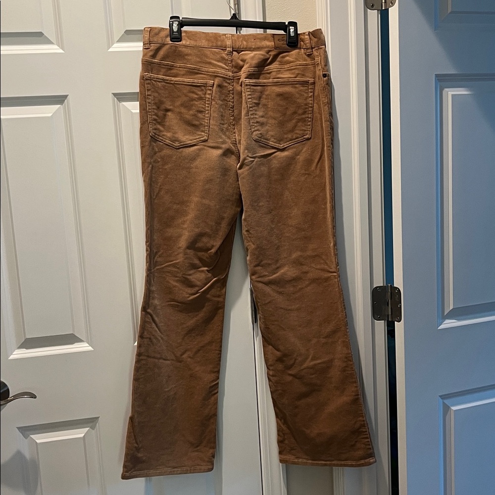 Chaps Denim Size 12 camel tan thick stretchy cords corduroys straight pants GUC
